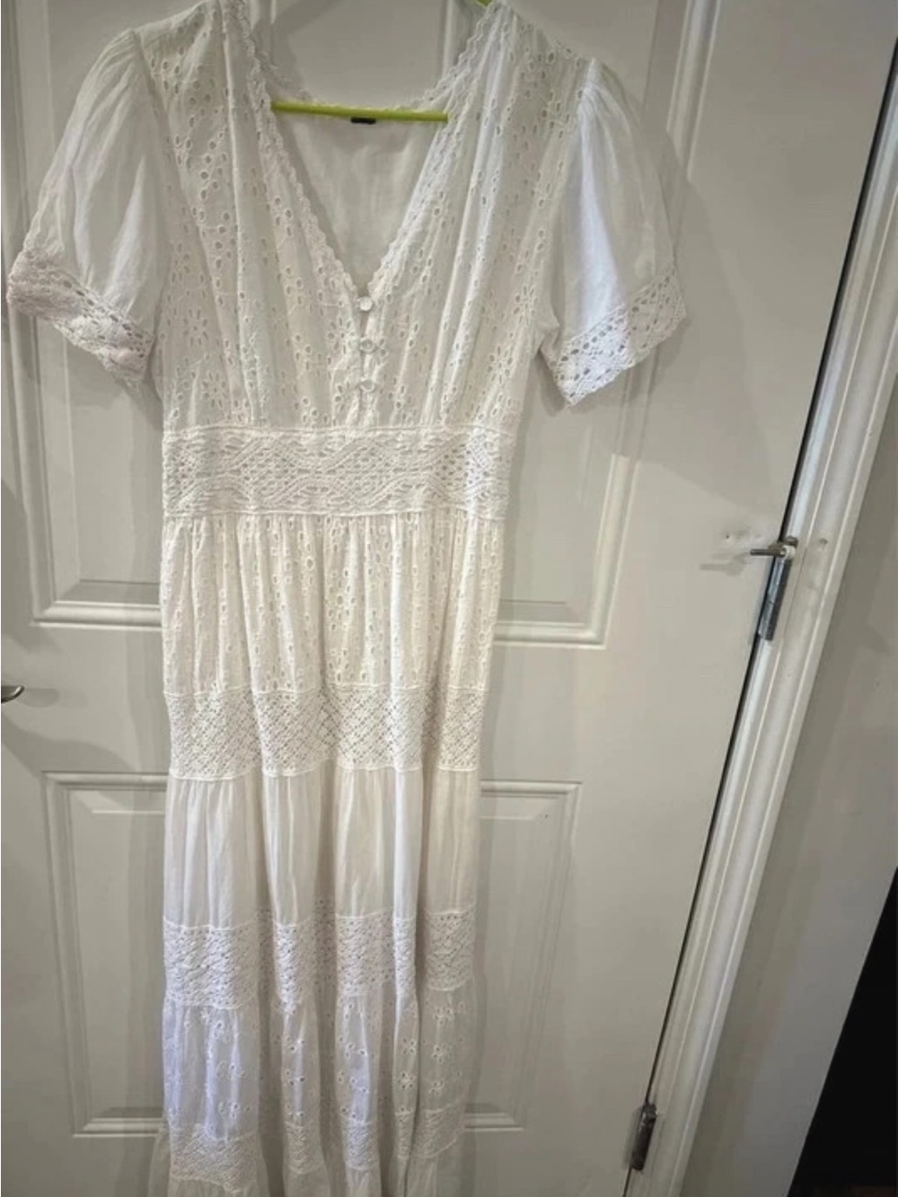 next White Eyelet Lace Maxi Dress